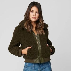 BLANKNYC Dark Matcha Sherpa Jacket Small